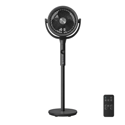 SONGMIICS Ventilateur sur Pied Silencieux 20 dB, avec Télécommande, Circulateur d’Air Puissant, Oscillation 120°+135°, 15 Vitesses, Minuterie 15 h, 3 Modes, Hauteur Réglable, Blanc Nuage